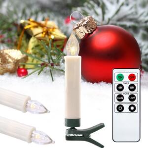 FLHF LED bezdrôtové sviečky na vianočný stromček - 40ks