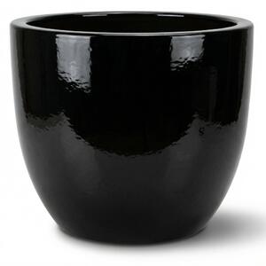 Keramický kvetináč LANCELOT - Čierna XS (21 cm x 19 cm)