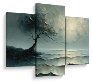 Obraz - Olejomaľba stromu s oceánom (90x60 cm)