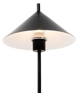 Dizajnová stolná lampa čierna - Triangolo