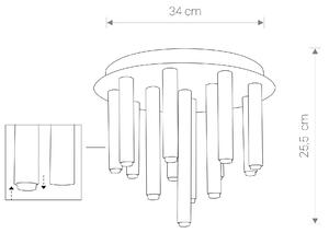 Nowodvorski STALACTITE XIII 9054 | mosadzná stropná lampa ø=34 cm