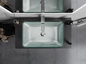 Mexen Megan, sklenené umývadlo na dosku 56 x 36 x 11 cm, strieborná, 24135611