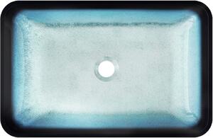 Mexen Megan, sklenené umývadlo na dosku 56 x 36 x 11 cm, modrá, 24135647