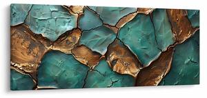Obraz - Zeleno-zlatá maľba (120x50 cm)