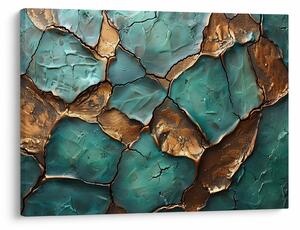 Obraz - Zeleno-zlatá maľba (70x50 cm)