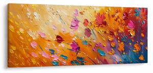 Obraz - Maľba farebných kvetov (120x50 cm)