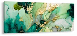 Obraz - Zelená abstrakcia (120x50 cm)