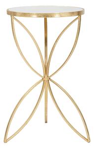 KONFERENČNÝ STOLÍK, biela, zlatá, kov, sklo, 35/60 cm - Stolíky do obývačky, Online Only