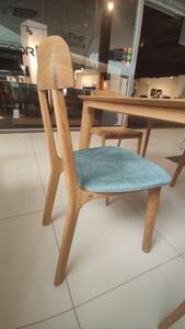 ELICA dizajnová celodrevená stolička s caluneným sedakom