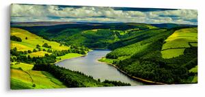 Obraz - Zelená krajina (120x50 cm)