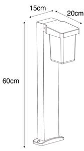 Moderné stojace vonkajšie svietidlo čierne 60 cm IP54 - Chimay