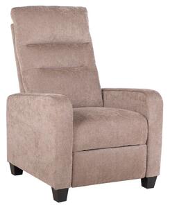 Mechanicky polohovacie relaxačné kreslo, hnedá látka (k416266)