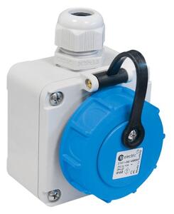 TP electric Nástenná zásuvka s bezpečnostnou clonkou 1x16A IP68 3101-382-0900