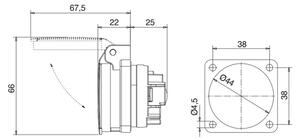TP electric Vstavaná zásuvka 230V, bezpečnostná clonka, Quick Connect 1x16A IP54 3101-338-0900