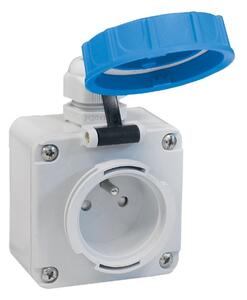 TP electric Nástenná zásuvka s bezpečnostnou clonkou 1x16A IP68 3101-382-0900