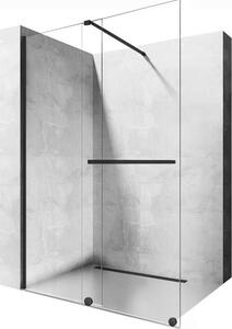 Rea Cortis Black stena sprchového kúta walk -in 120 cm čierna polomatný/sklo priehľadné REA-K8880