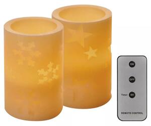 Emos LED dekorácia – 2× vosková sviečka 12.5cm, 2×AA, ovládač, časovač DCCV14 - LED sviečky