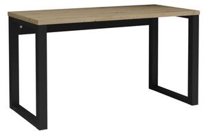 Písací stôl RAMO, 135x76,2x65, dub artisan/čierna