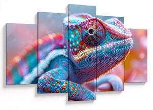 Obraz - Sfarbený chameleón (150x105 cm)