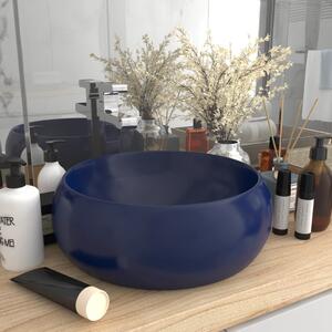 Luxusné umývadlo, okrúhle, matné tmavomodré 40x15 cm, keramika