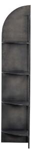 Čierna Rohový regál Kuga 199 × 43 × 41 cm WOOOD