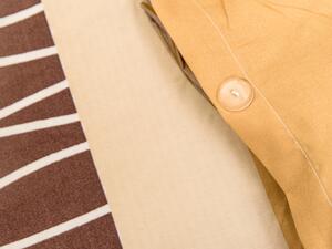 Bavlnené obliečky HARDY hnedé + povlak na vankúšik 40 x 50 cm zadarmo
