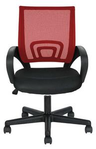 Kancelárska otočná stolička s podrúčkami v rôznych farbách- červená