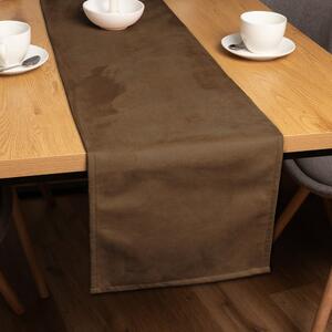 Biante Behúň na stôl/imitácia brúsenej kože Alcantara ALC-022 Hnedý 20x120 cm