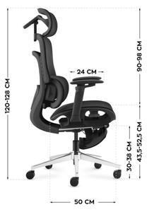 Masážne kancelárske kreslo Visioner 8.3 čierne