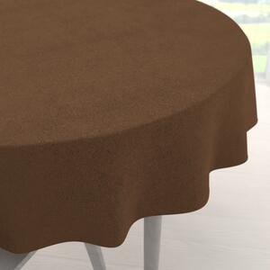 Biante Okrúhly obrus/imitácia brúsenej kože Alcantara ALC-022 Hnedý Ø 50 cm