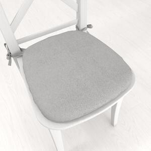 Biante Oblý podsedák z imitácie brúsenej kože Alcantara ALC-020 Svetlý béžovosivý - 39x37x3 cm