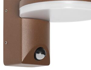 Vonkajšie nástenné svietidlo hrdzavohnedé vrátane LED IP54 pohybového senzora - Esmee