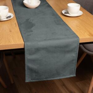 Biante Behúň na stôl/imitácia brúsenej kože Alcantara ALC-019 Antracitovo sivý 20x120 cm