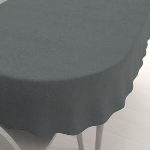 Biante Oválny obrus/imitácia brúsenej kože Alcantara ALC-019 Antracitovo sivý 50x100 cm