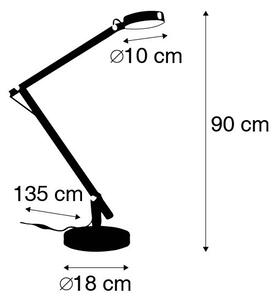 Moderná stolová lampa čierna vrátane LED - Etienne