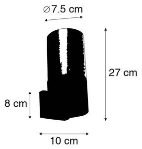 Industriálne nástenné svietidlo čierne so zlatom 7,5 cm - Raspi