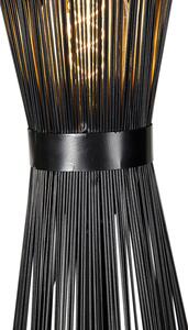 Stojacia lampa Art Deco čierna - Broom