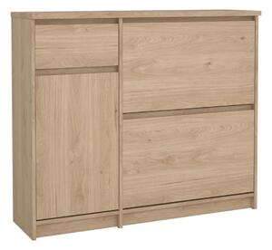 Výklopná skrinka na topánky v dekore duba v prírodnej farbe 109x93x32 cm Naia – Tvilum