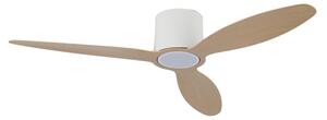 ZEVENTI - LED stropný ventilátor VENTORA LED/24W/230V Wi-Fi Tuya biela/dub + diaľkový ovládač