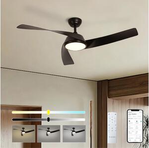 ZEVENTI - LED stropný ventilátor AERYS LED/24W/230V Wi-Fi Tuya čierna + DO