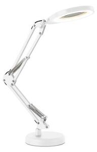 LED stmievateľná stolová lampa s lupou 2 v 1 AURIQ LOUPE LED/10W/5V 3000/4000/6500K biela