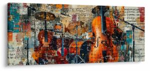 Obraz - Hudobné nástroje (120x50 cm)