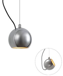Dizajnová závesná lampa chrómová pre 1-fázový koľajnicový systém - Slimline Sara