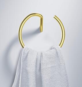 Deante Silia, nástenný okrúhly držiak na uteráky, zlatá lesklá, ADI_Z611