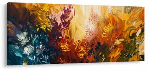Obraz - Abstraktná maľba kvetov (120x50 cm)