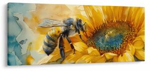 Obraz - Včielka, akvarel (120x50 cm)