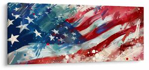 Obraz - Vlajka USA (120x50 cm)