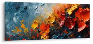 Obraz - Abstraktná maľba kvetov III. (120x50 cm)