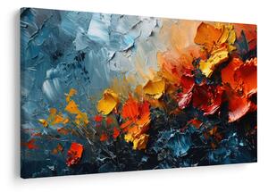 Obraz - Abstraktná maľba kvetov III. (90x60 cm)