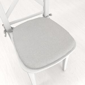 Biante Oblý podsedák BKR-501 Svetlo sivý - 39x37x3 cm